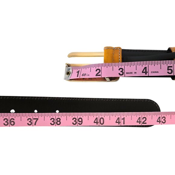 Auth GUCCI Gold G-Logo Studded Buckle Belt BUTTERSCOTCH Waist/Hip Size 95/38 - Picture 11 of 16